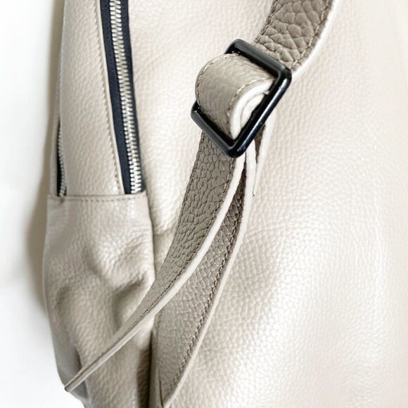 ECTU Brooklyn Italian Leather Backpack in Light Grey main image 6